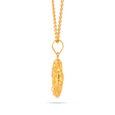 22K Gold Rose Drop Pendant